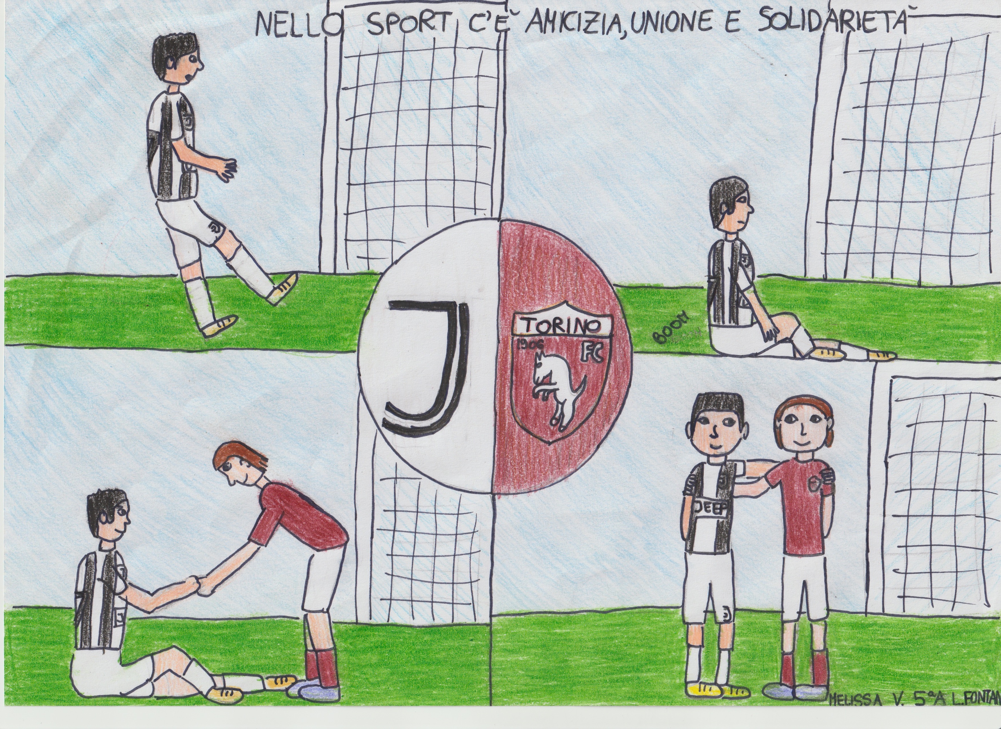 Progetto Bianconero Granata I Disegni Dei Bambini Superano Le Tragedie E Infondono Speranza Museo Del Grande Torino E Della Leggenda Granata